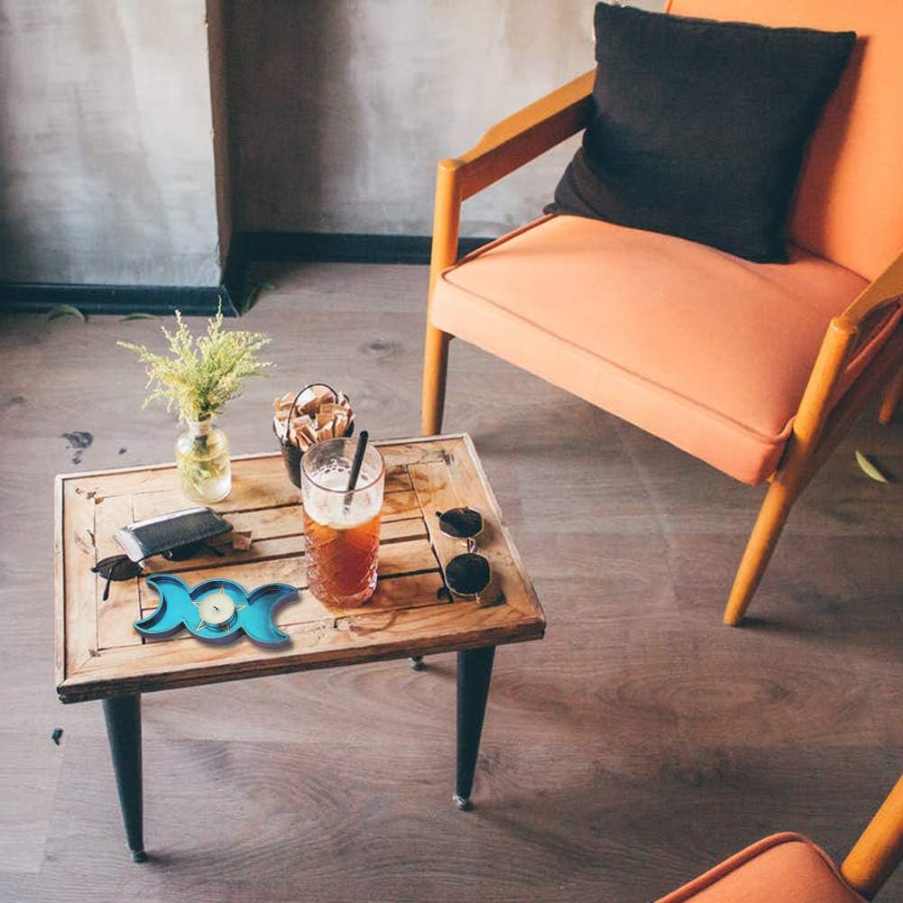 Molde de resina de silicona con forma de estrella y luna, molde de fundición de resina epoxi, soporte para velas, plato de almacenamiento de joyas,