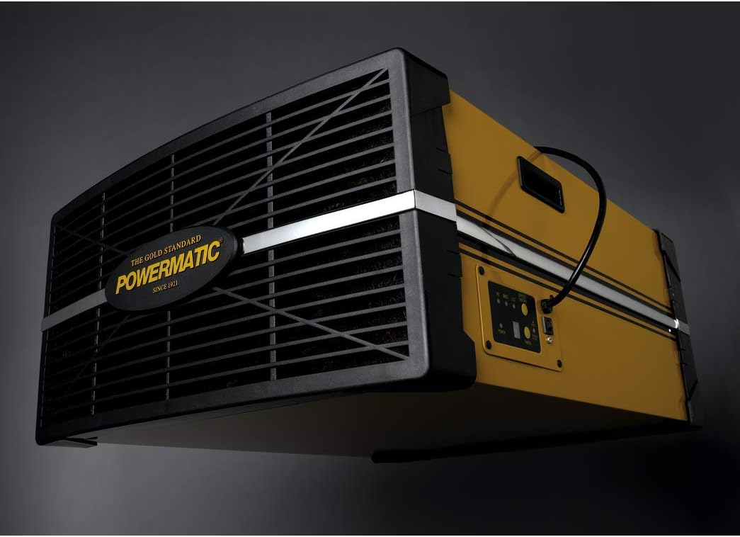 Powermatic Sistema de filtración de aire para carpintería, filtro de 5 micrones, 1196 CFM, 1Ph 115V (modelo PM1200)