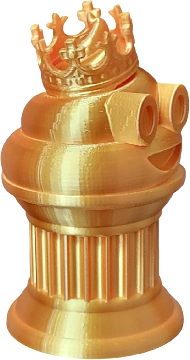 Znet3D Trofeo de emoji King Poop  Premio divertido y regalo  Hecho a mano con fabricación aditiva  6 pulgadas de alto  Con un emoji de caca sólida