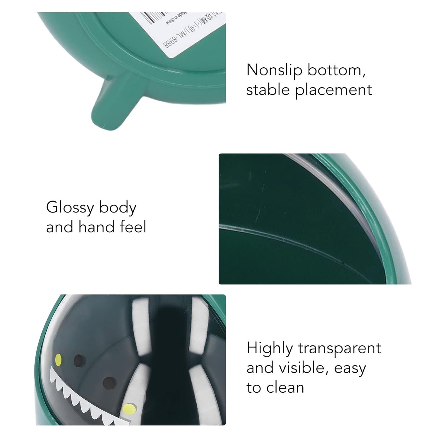 Sorandy Bonito bote de basura pequeño con forma de animal para escritorio con tapa agitada, cubo de basura compacto de gran capacidad para encimera,