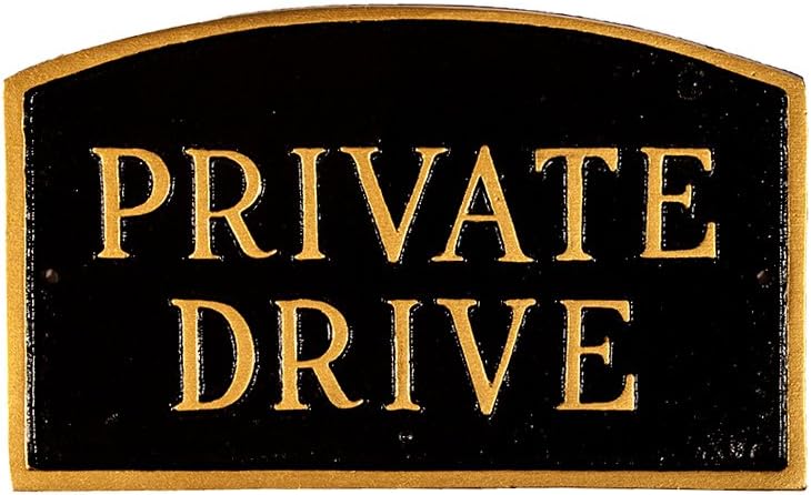 Montague Metal Products SP-12sm-BG Placa de declaración de arco privado, pequeña, negra y dorada