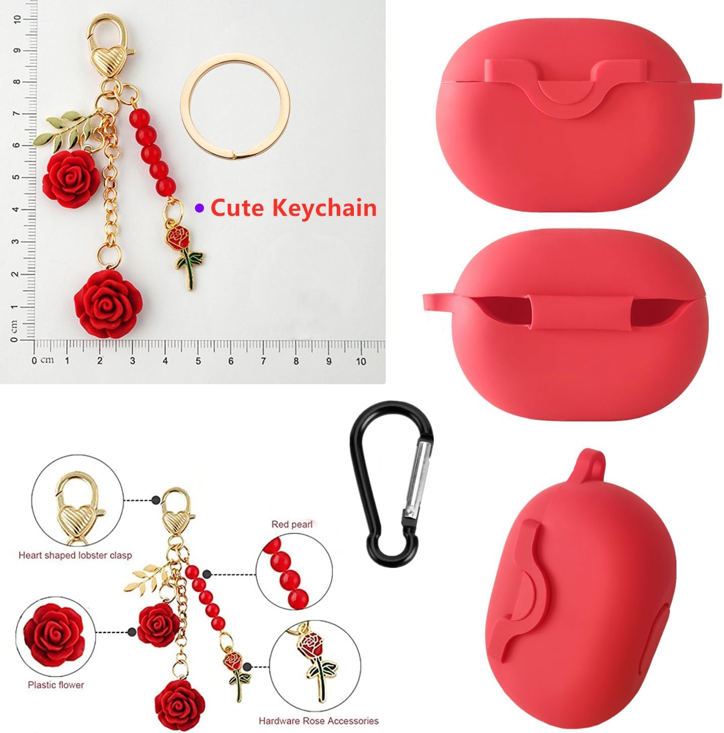 Bonita funda para Beats Studio BudsStudio Buds + funda de silicona 20212023, bloqueo seguro Cool Kawaii para mujeres, niñas y adolescentes con