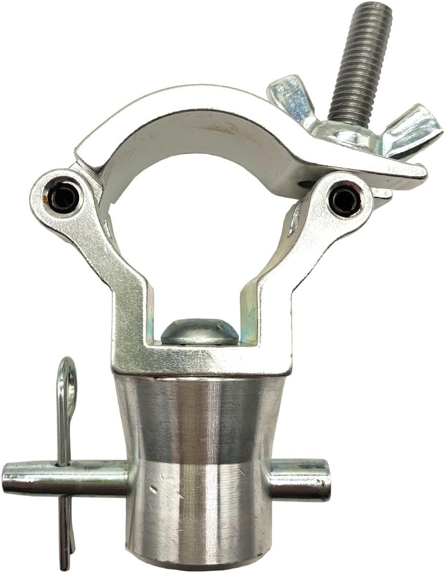 Abrazadera de acoplador envolvente de 1.260-1.378 in para iluminación de escenario Abrazadera de armadura Capacidad de carga de aluminio 165 lbs