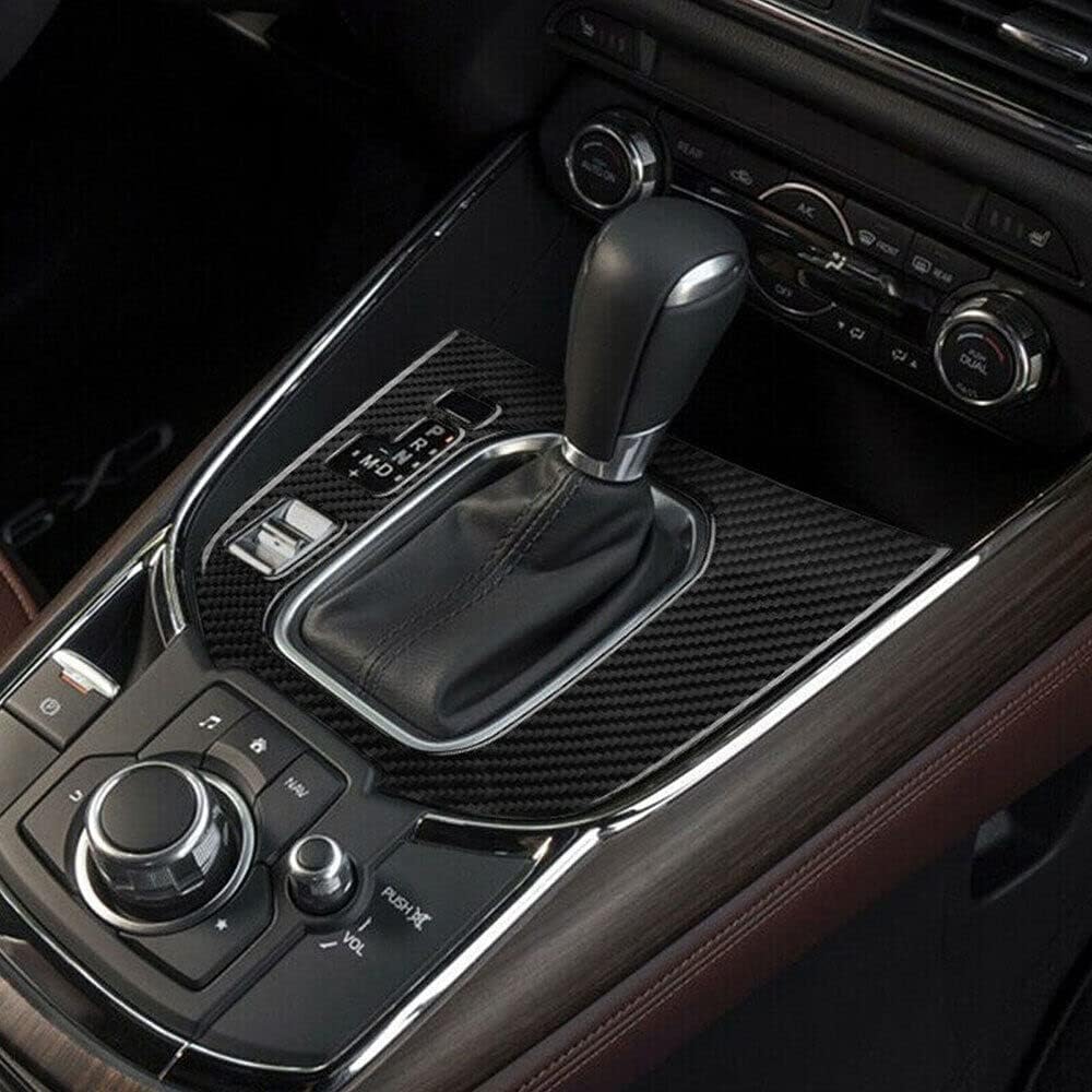 Cubierta interior del panel de cambio de engranajes de fibra de carbono ajuste para Mazda CX-9 2016-2020