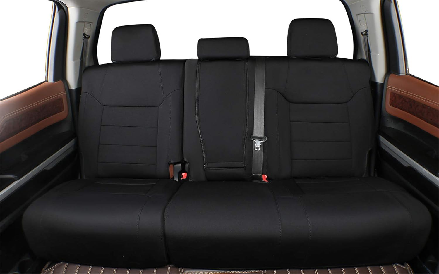 EKR Fundas de asiento de coche de neopreno personalizadas para Toyota Tundra Select Extended y Double Cab 2014 2015 2016 2017 2018 2019 2020 2021 –