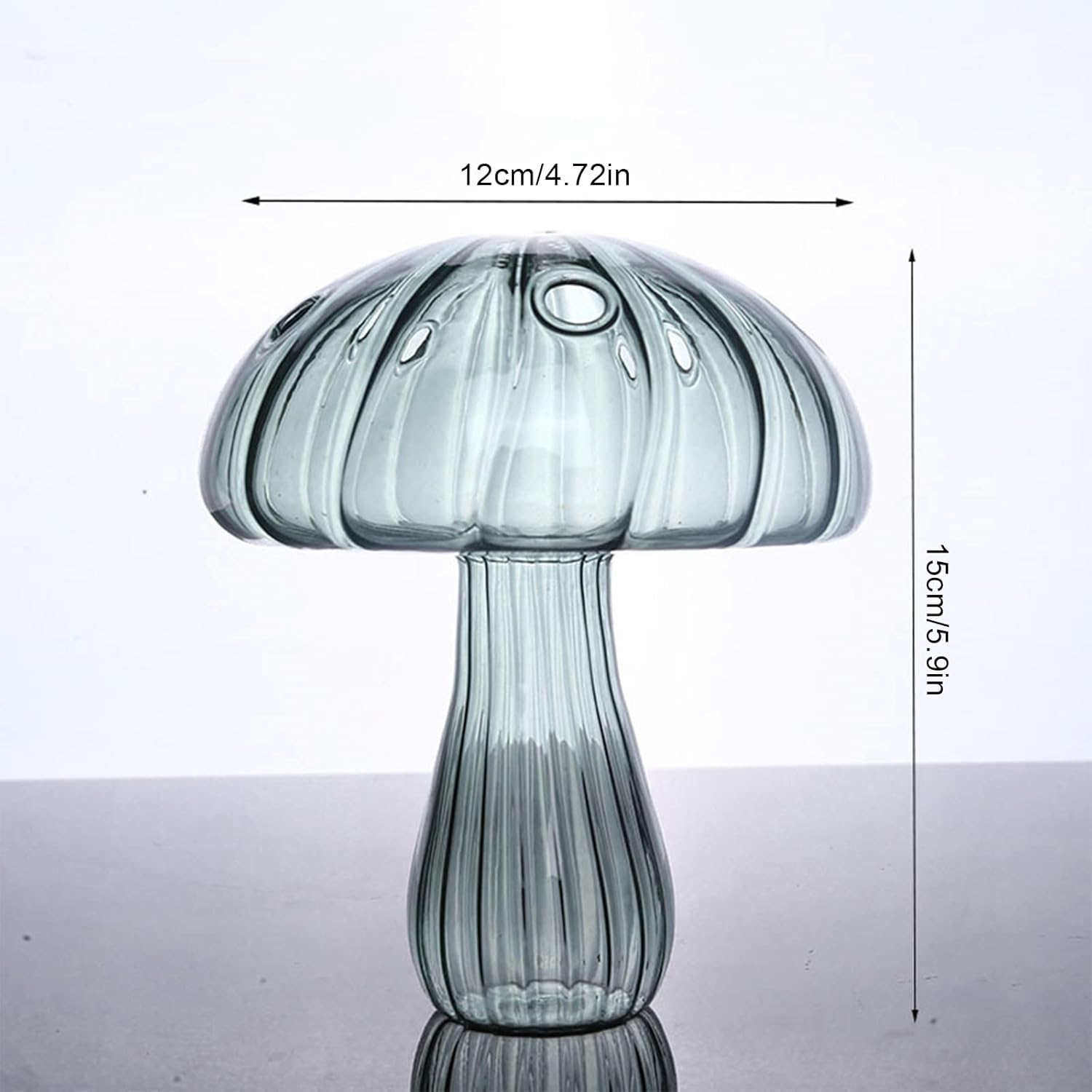 NNXHWY Jarrón transparente de hongo, jarrones de vidrio hidropónico para plantas, estilo nórdico, jarrones de vidrio de hongo, jarrones de flores de