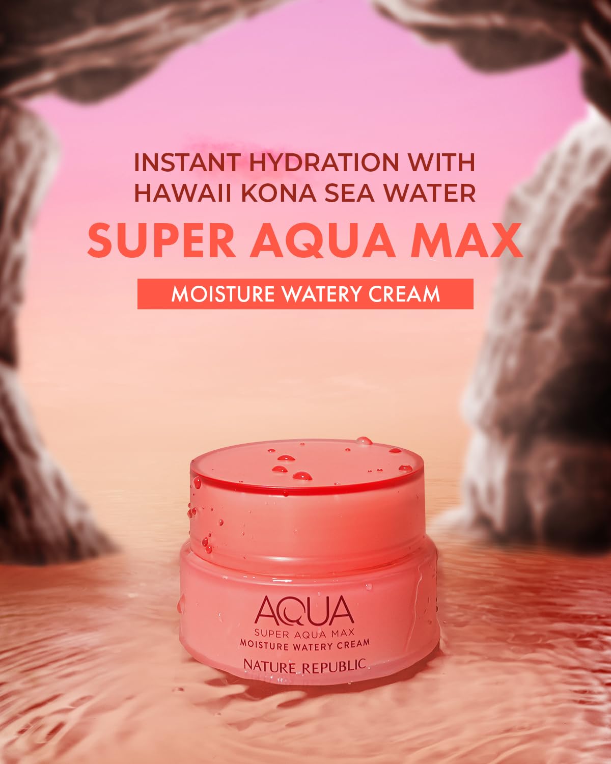 Nature Republic Crema acuosa Super Aqua Max Moisture 2.7 Fl Oz para piel seca