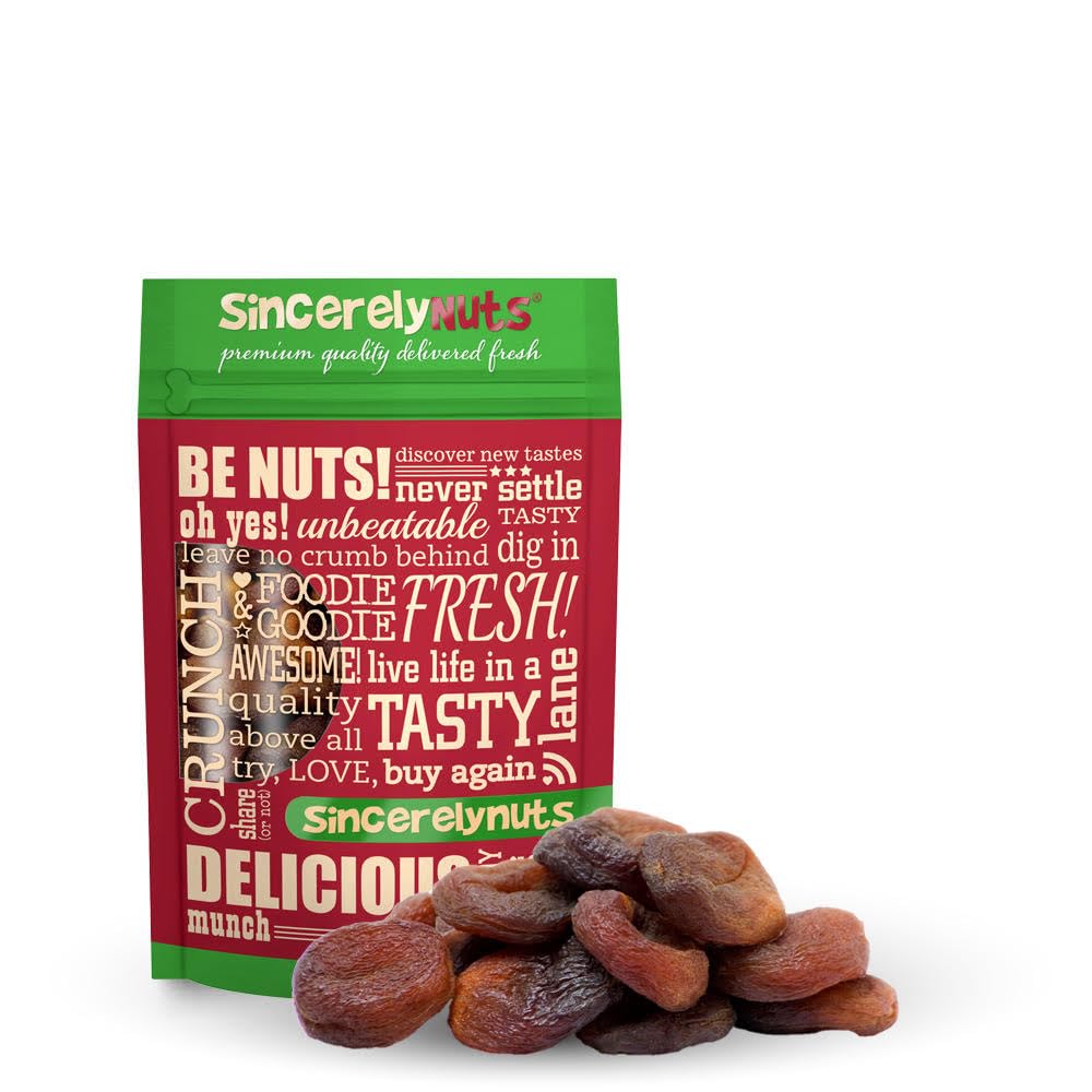 Sincerely Nuts Albaricoques turcos secos orgánicos  Bolsa de tres libras  Fruta de albaricoque sin hueso saludable  Snack vegano crudo  Deshidratado