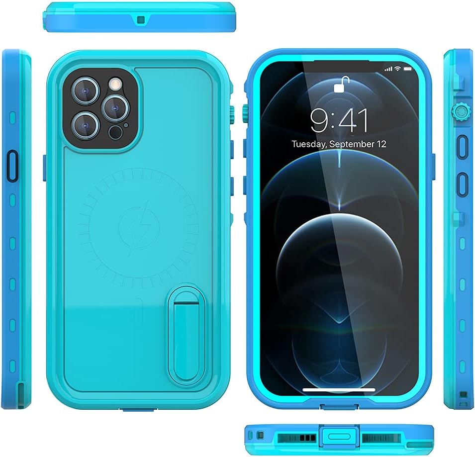 Zimu Joy Funda impermeable para iPhone 13, IP68, a prueba de polvo, a prueba de golpes, con protector de pantalla integrado (no para iPhone 13 Pro),