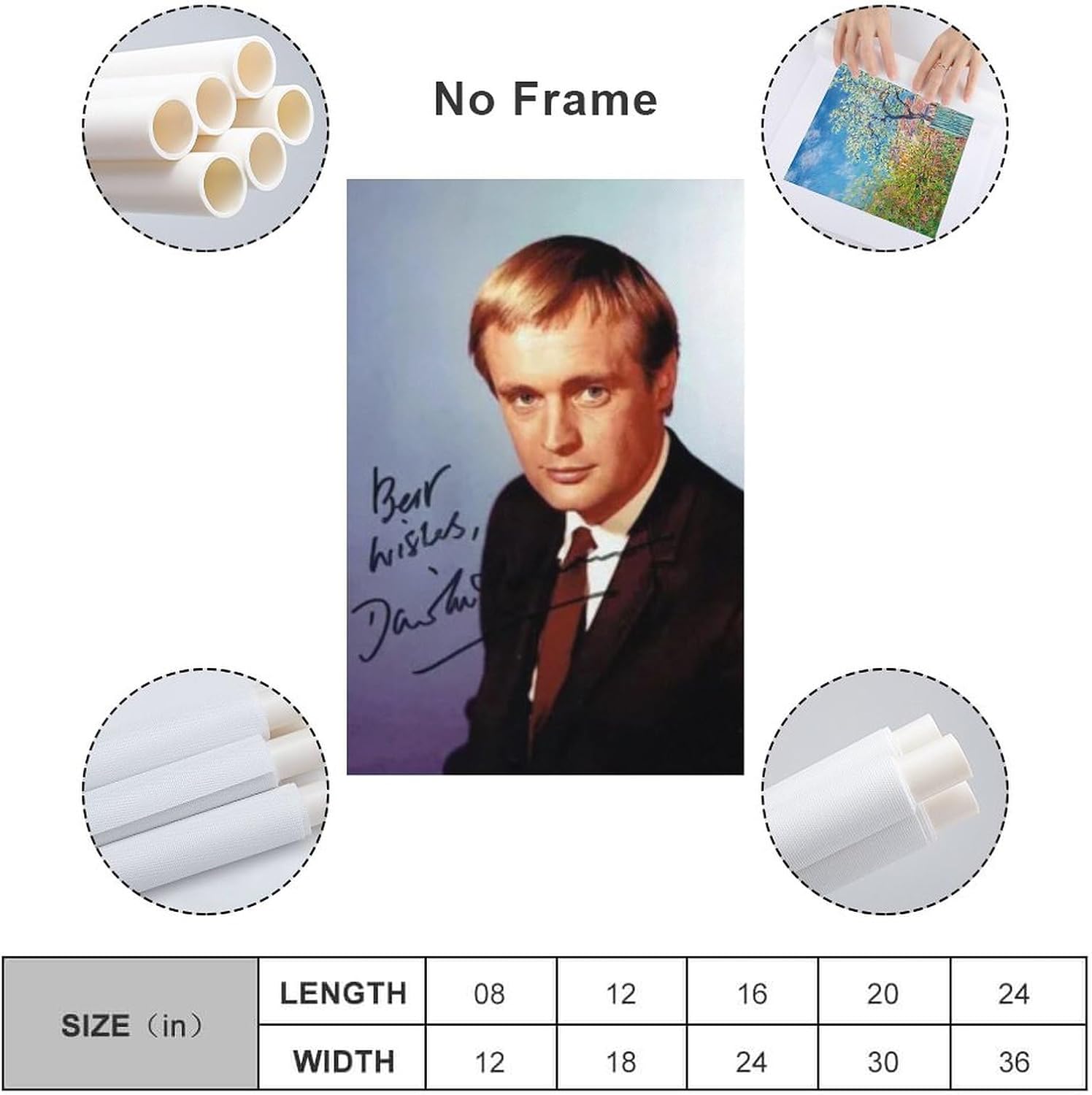 Póster de David McCallum (31) impresión de imágenes de arte de pared, póster de lienzo, obras de arte, idea de regalo, estética, 16 x 24 pulgadas