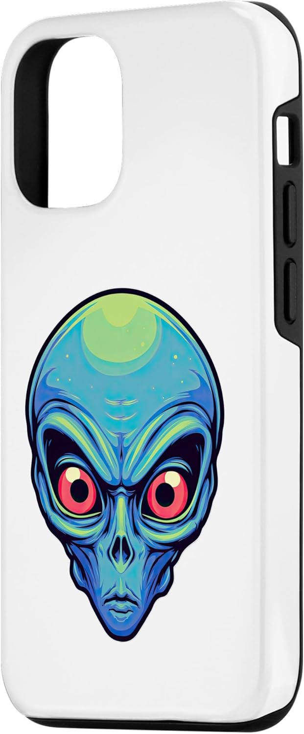 iPhone 14 Pro Alien Face UFO Alien Head Funny Alien Case