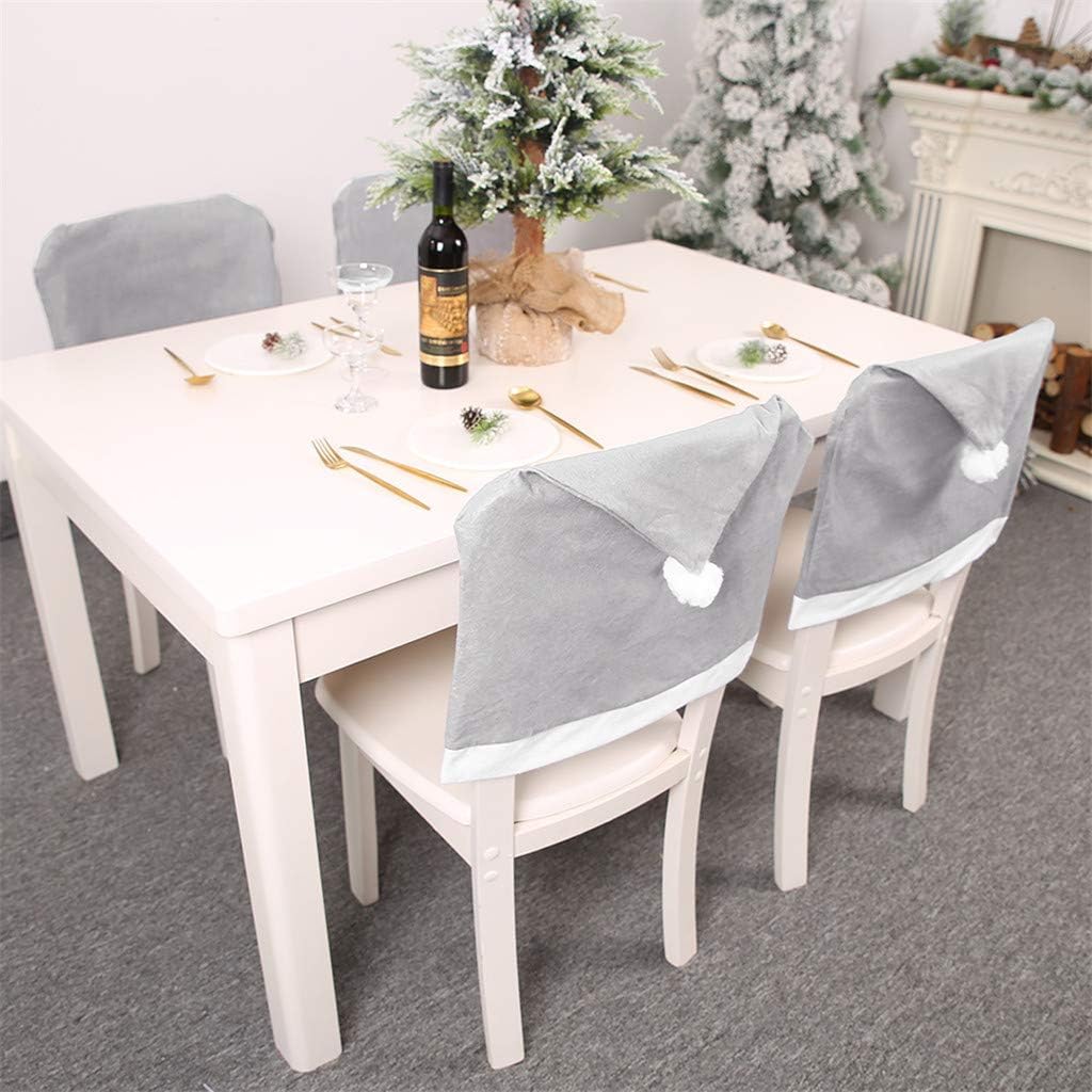 Decoración de Halloween, taburete de Navidad, sombrero grande, decoración gris, silla no tejida, decoración del hogar, funda para sofá cama (gris,