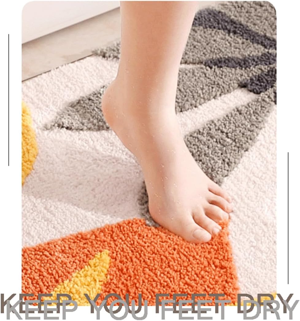 NIOKIT Alfombras de baño de microfibra con hojas de lujo, antideslizantes, de lujo, fuertes, absorbentes de agua, lavables a máquina, ultra suaves,