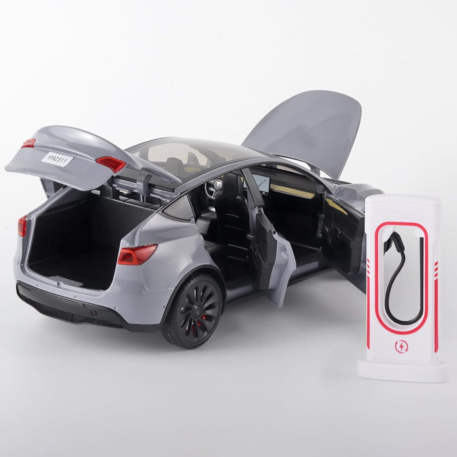 OANMYJJO Toy Cars Y 124 Zinc Alloy Diecast Metal Model Car, Pull Back Toy Model with Light and Music, Suitable for Children Aged 3 and Above as