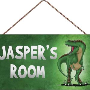 Triceratops and Brontosaurs Dinosaur Decor Gift for Boys, letrero de madera personalizado para decoración de pared de dinosaurio, letrero de puerta Triceratops and Brontosaurs Dinosaur Decor Gift for Boys, letrero de madera personalizado para decoración de pared de dinosaurio, letrero de puerta