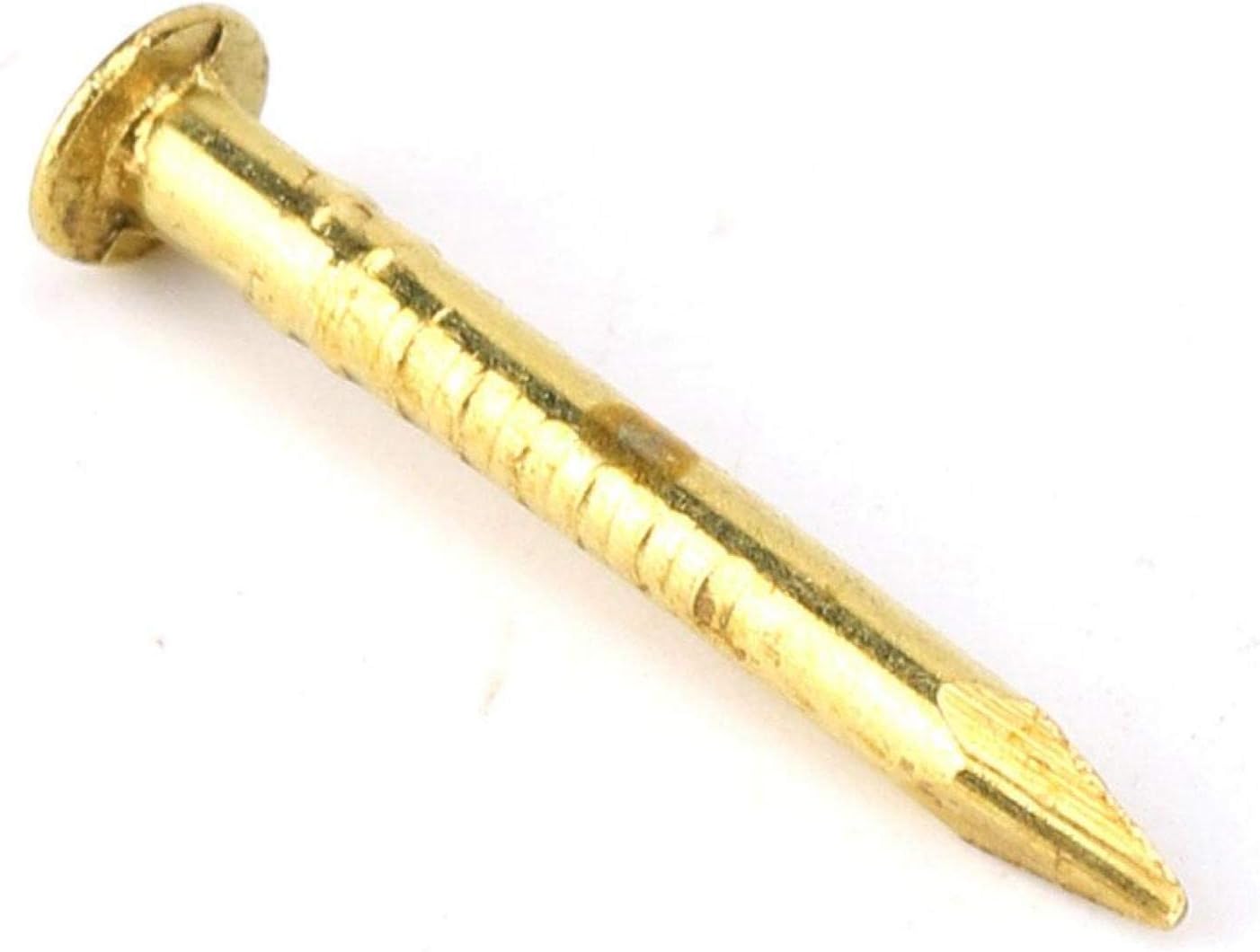 Oumefar 100 piezas de uñas de latón de cabeza redonda de cadena dorada, minimodelo, bisagra de muebles para uñas, accesorios de hardware,
