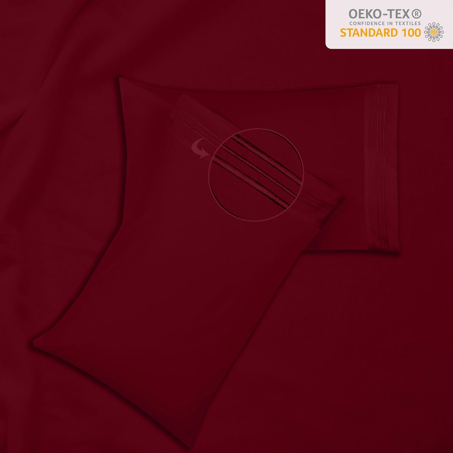 ROYALE LINENS – Sábanas California King de 4 piezas – Ropa de cama de microfibra cepillada 1800 – 1 sábana bajera, 1 sábana encimera, 2 fundas de
