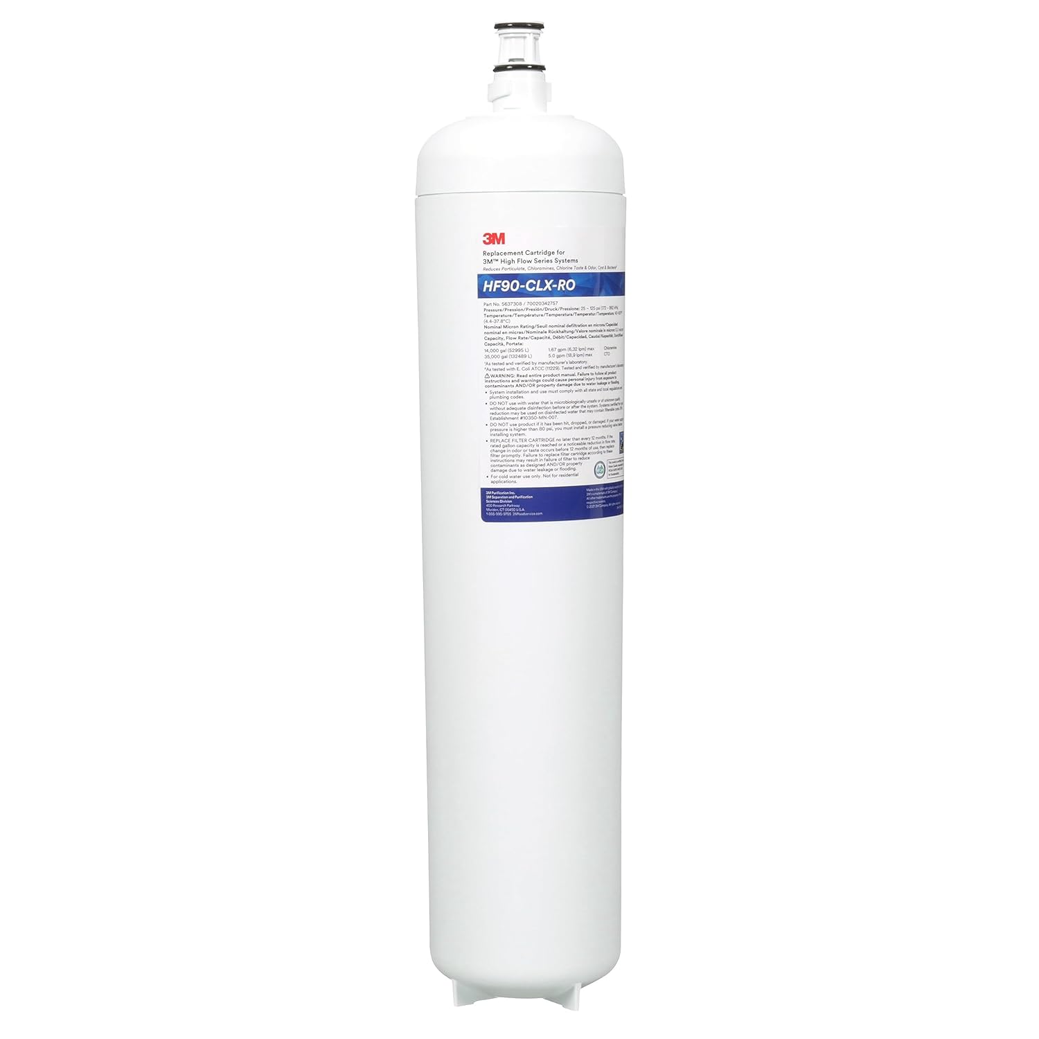 3M ScaleGard HP Cartucho de filtro prefiltro HF90-CLX-RO, 5637308, 0.2 um
