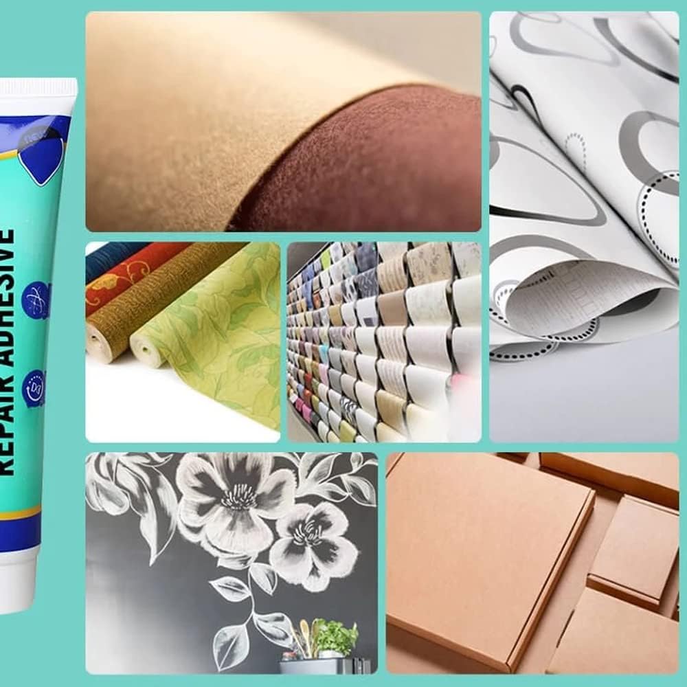 Pegamento de reparación de papel tapiz de 4.7 fl oz, cortina de póster, pegamento especial, fuerte reparación incolora e insípida, pelado de bordes