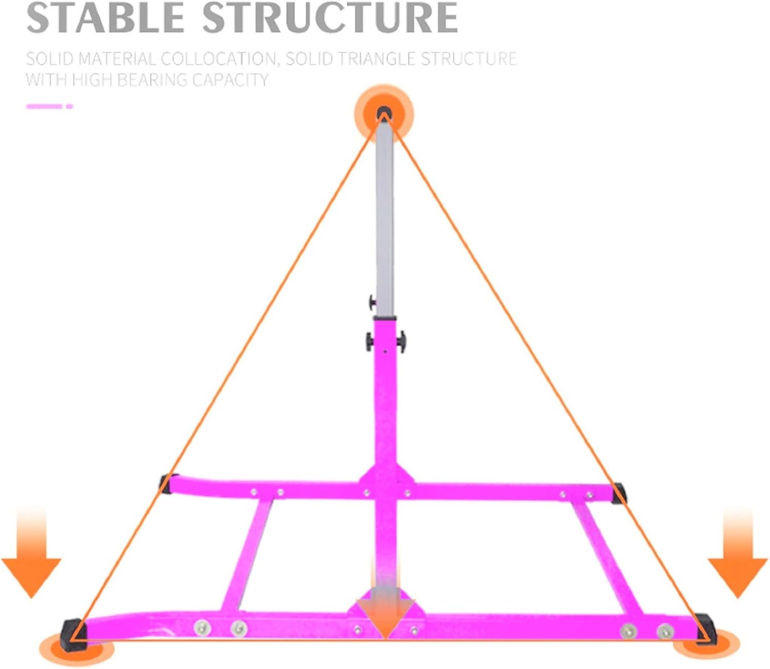 Gimnasia de 5 pies, atlética, barra horizontal, ajustable, Kip Bars, rosa, gimnasia, con guantes gratis, barra de gimnasia, para niños, hogar,