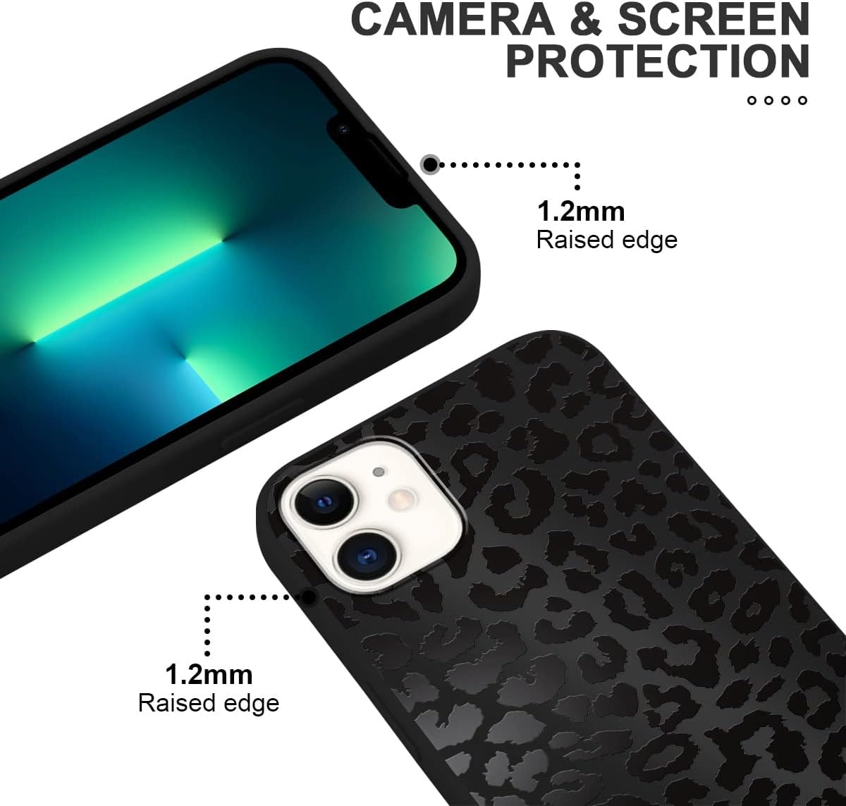 Paquete de 2 fundas de teléfono para Samsung Galaxy S22 Ultra 5G de 6.8 pulgadas, diseño de leopardo de lujo, silicona suave, TPU a prueba de