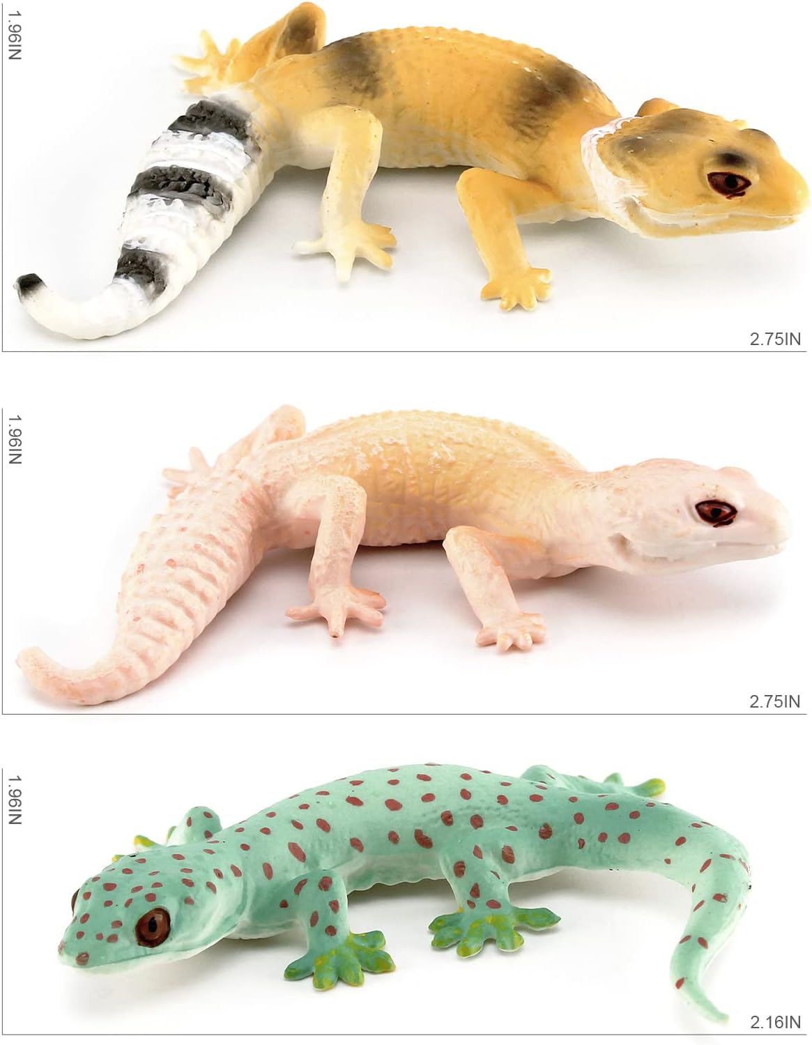 Figuras de juguete de camaleón, figuras de lagarto realistas, 3 piezas, figuras de animales del bosque tropical, modelo de proyecto escolar para