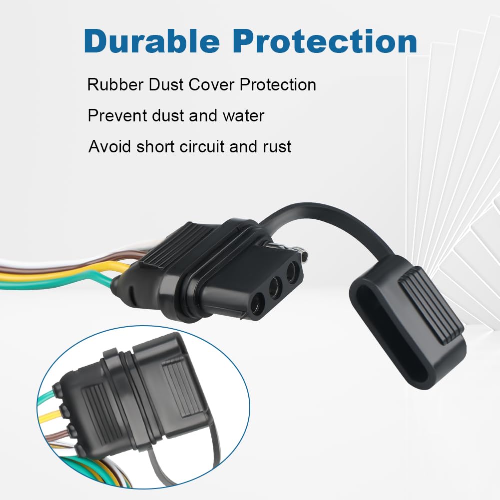 WATERWICH Arnés de cableado de remolque de 4 vías 56349 compatible con Toyota Tacoma 2016 2017 2018 2019 2020 2021 2022 arnés de cableado de