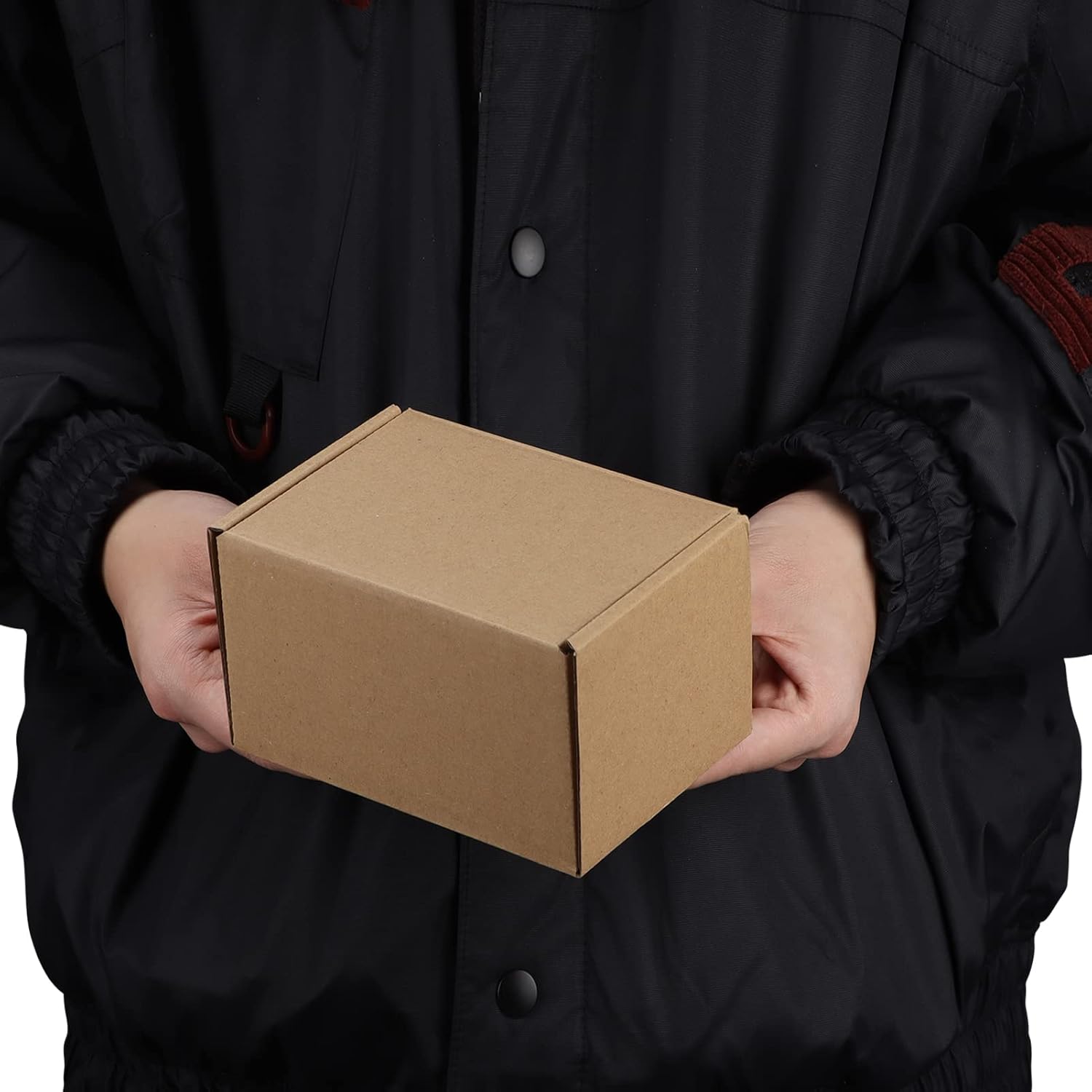 PHAREGE Paquete de 50 cajas de envío de 6 x 4 x 3 pulgadas, cajas de regalo de cartón marrón con tapas para envolver regalos para mujeres y hombres,