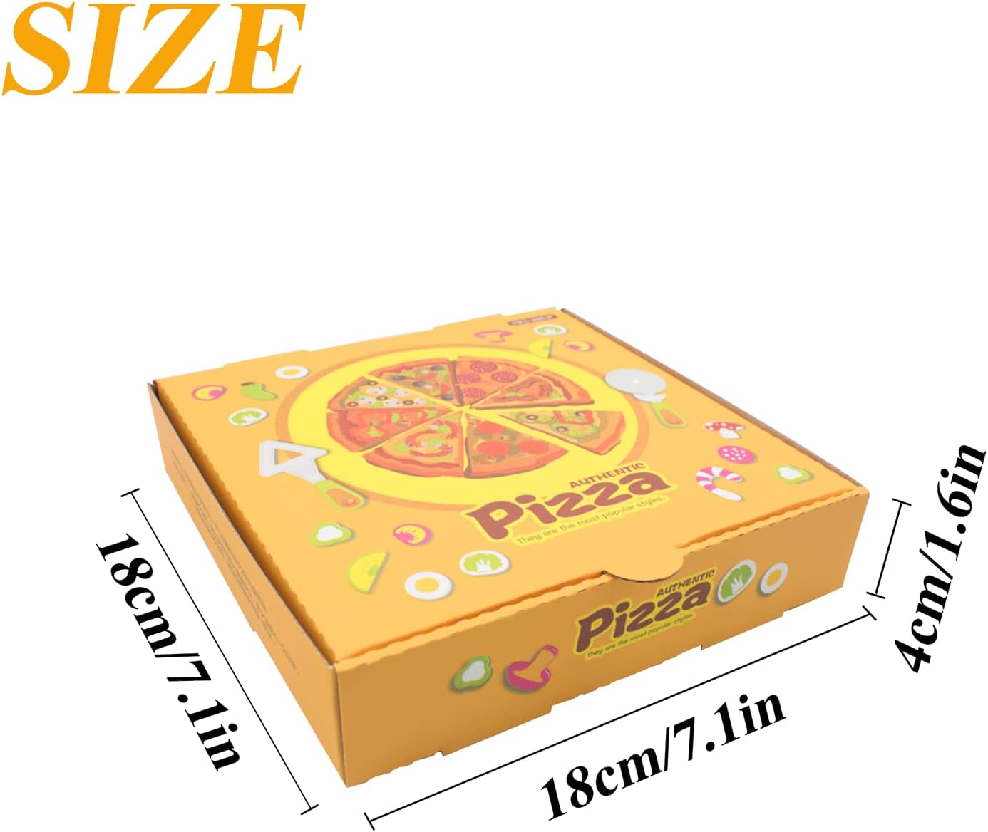 KeaJuidy 12 cajas de pizza, cajas de pizza corrugadas de papel kraft de papel kraft de 7 x 7 pulgadas, cajas de cartón con impresión en color