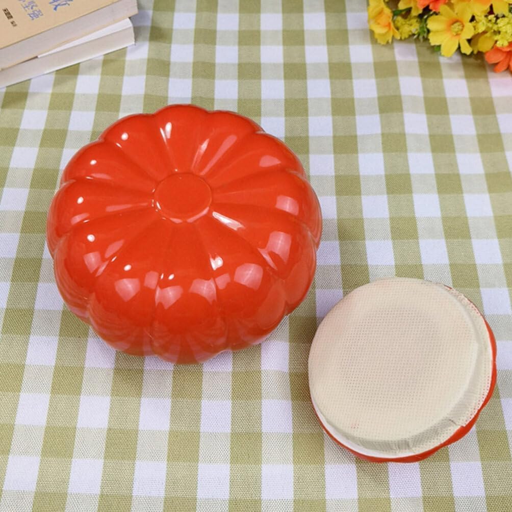 Kichvoe Latas de té chino, tarro de calabaza de Halloween, tarro de cerámica para almacenamiento de alimentos, recipiente de cocina de porcelana,