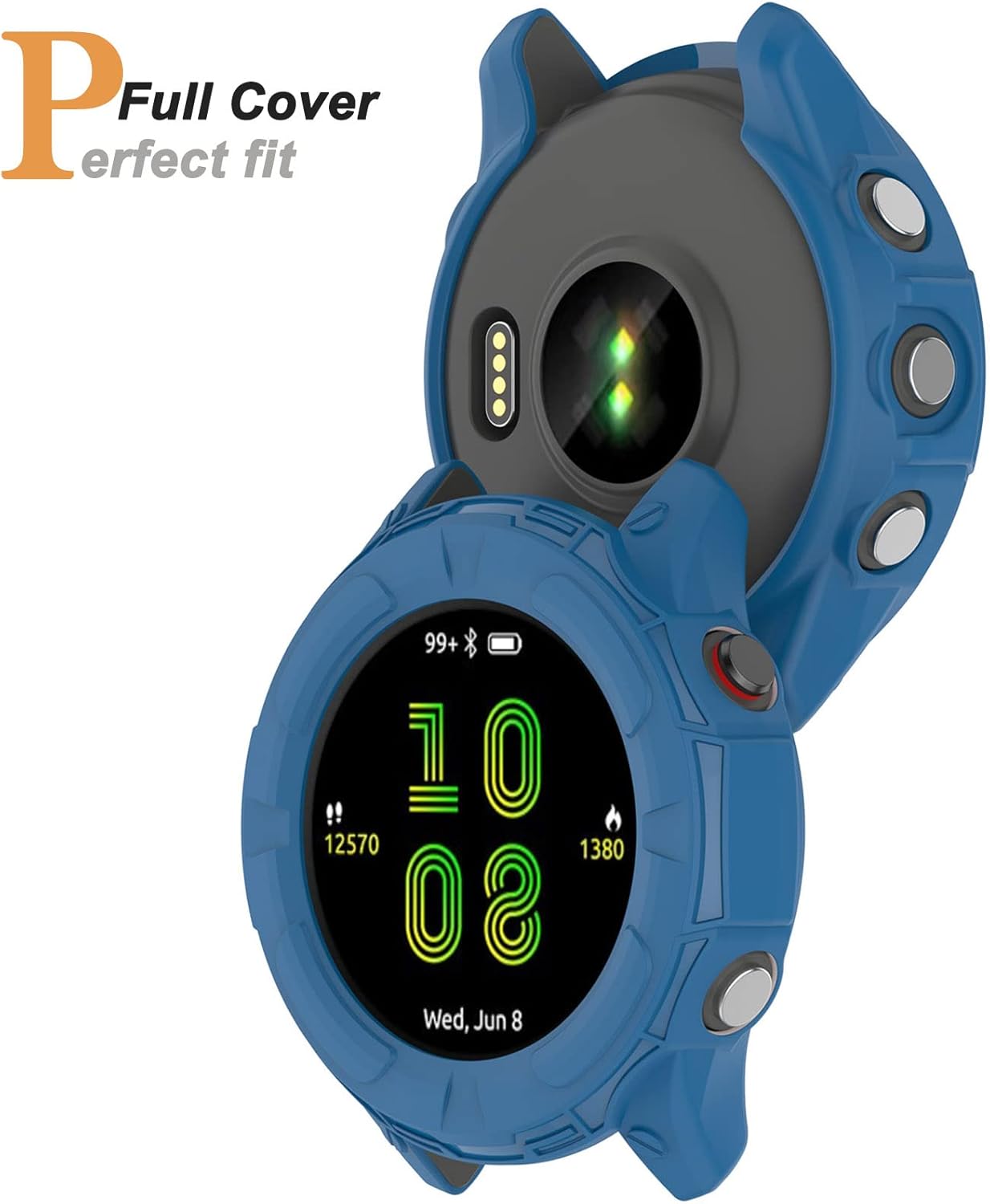 Miimall Compatible con Garmin Forerunner 255S Caso, resistente a los arañazos, TPU Militar Funda protectora para Garmin Forerunner 255S255S Music