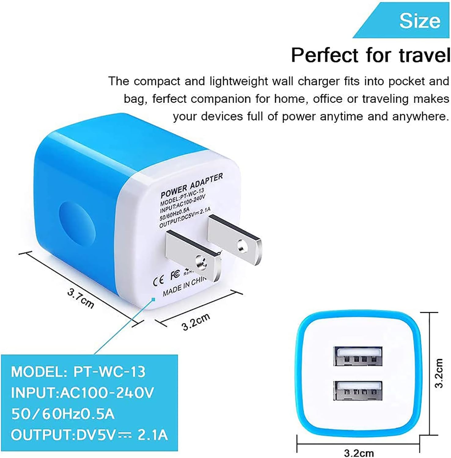 Cargador de teléfono Android tipo C adaptable con cable de carga rápida USB C para Samsung Galaxy A14A53A52A32A13 5GA03A11A71A21,