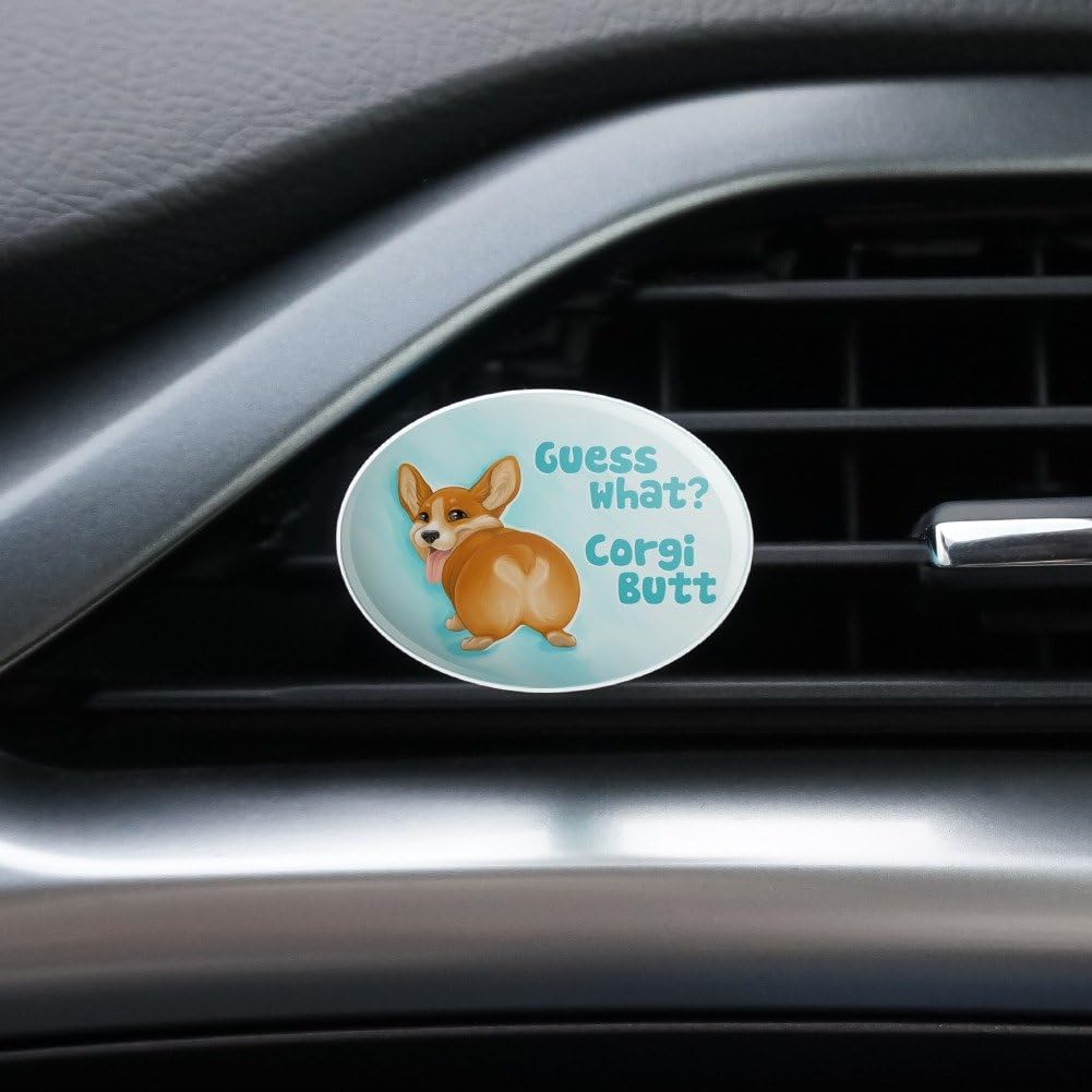 Corgi Butt Funny Joke – Ambientador de coche Clip de ventilación – Aroma a flor de cítricos