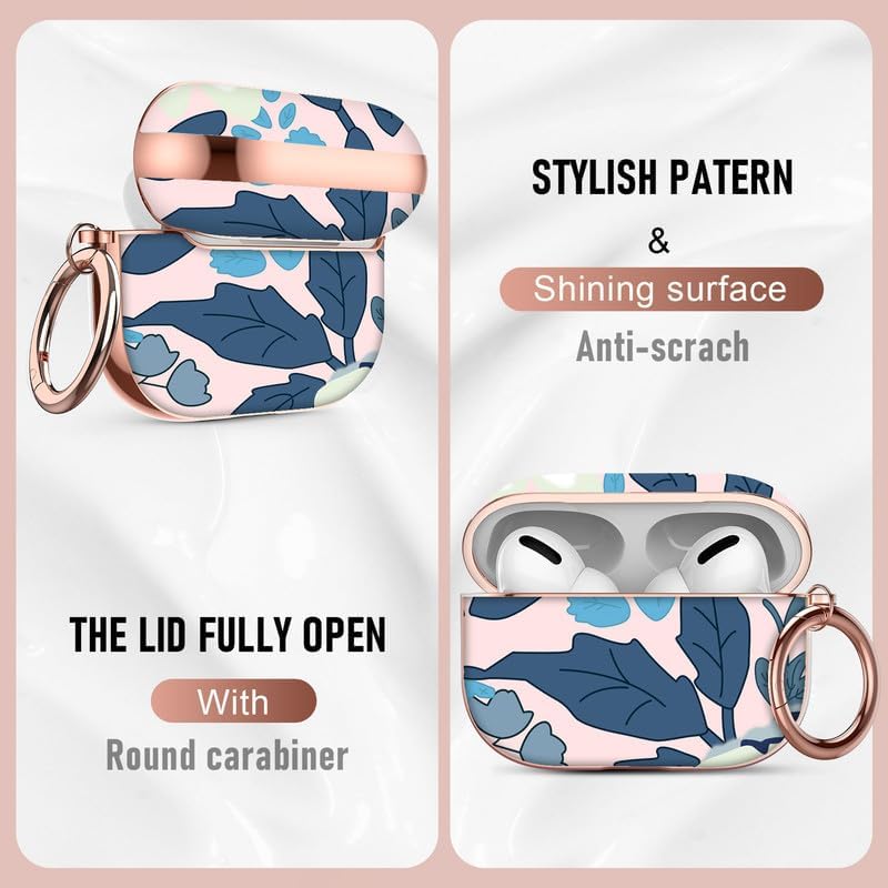 Maxjoy Funda para AirPods Pro, diseño único, funda protectora dura a prueba de golpes para Airpod Pro con llavero compatible con Apple AirPods Pro