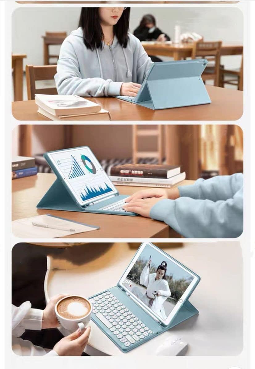 AnMengXinLing Funda de teclado para Galaxy Tab S9 Plus 12.4 pulgadas modelo 2023 (SM-X810X816BX818U), funda con combinación de teclado y mouse,