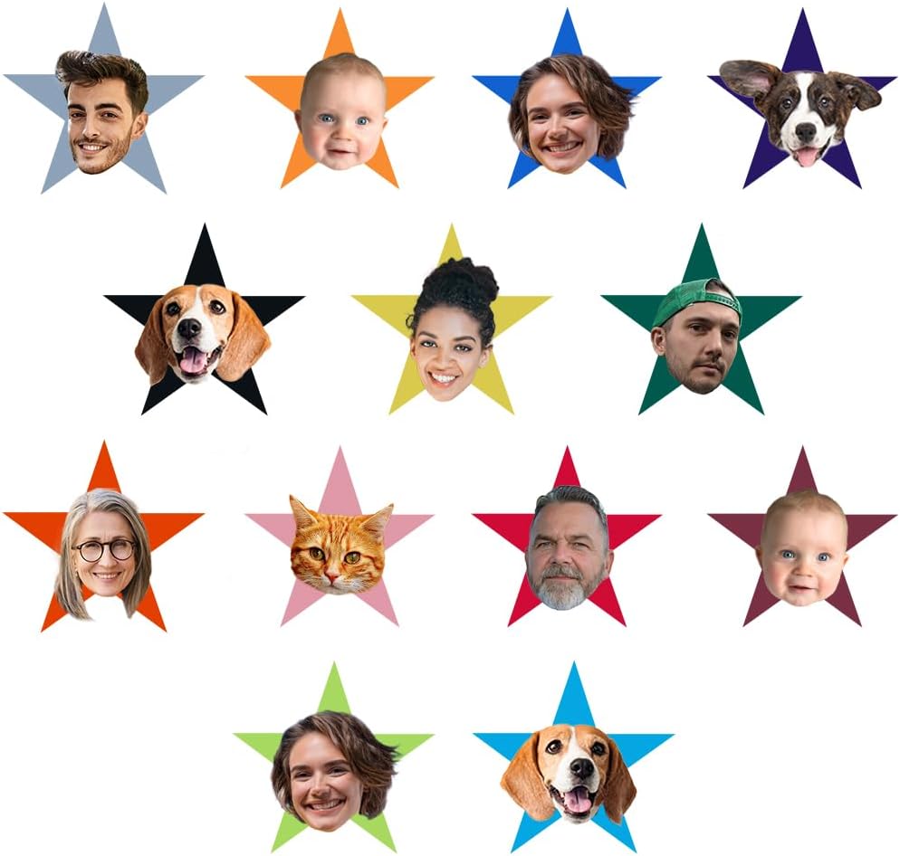 Tazas de café personalizadas con cara de estrella, taza de cara de oficina personalizada, taza de oficina personalizada con imagen, cara, imagen,