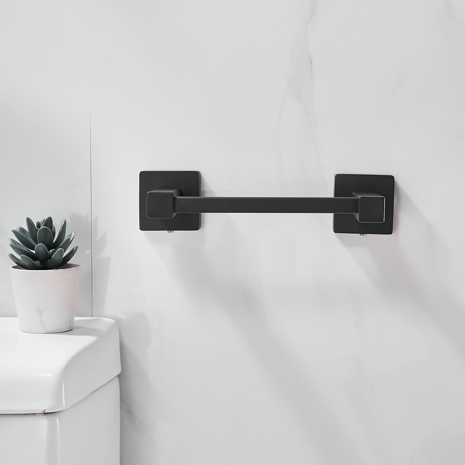 Soporte de papel higiénico negro, moderno soporte para toallas para pared de baño, soporte para toallas de papel higiénico negro mate, soporte para