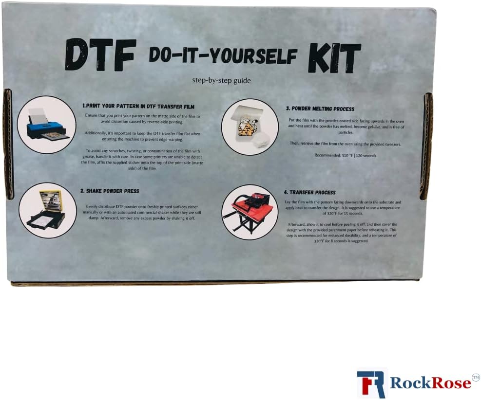 Rock Rose Pre Treat – La película DTF está hecha de PET, grosor de 75um. Es una película resistente al calor e impermeable que está diseñada para