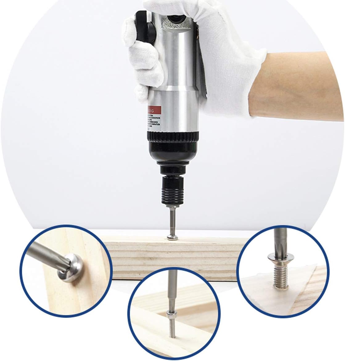 Juego de 10 puntas de destornillador de cabeza Torx T25 de 4″100 mm, vástago hexagonal de 14 pulgadas con ranura de liberación rápida, kit de