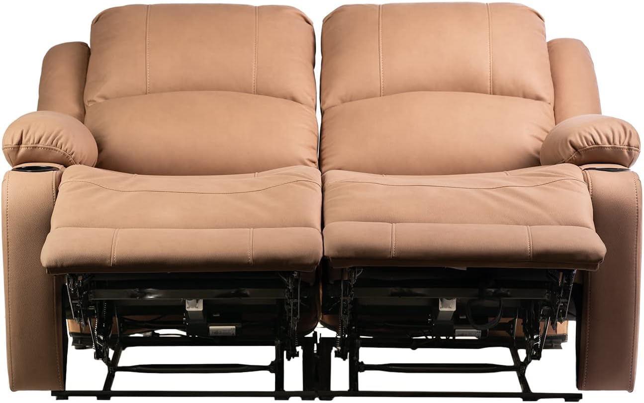 Asientos reclinables de pared de 58 pulgadas  Sofá reclinable doble para caravana  Sofá RV  Sofá reclinable de pared  Asiento de teatro RV  Mueble