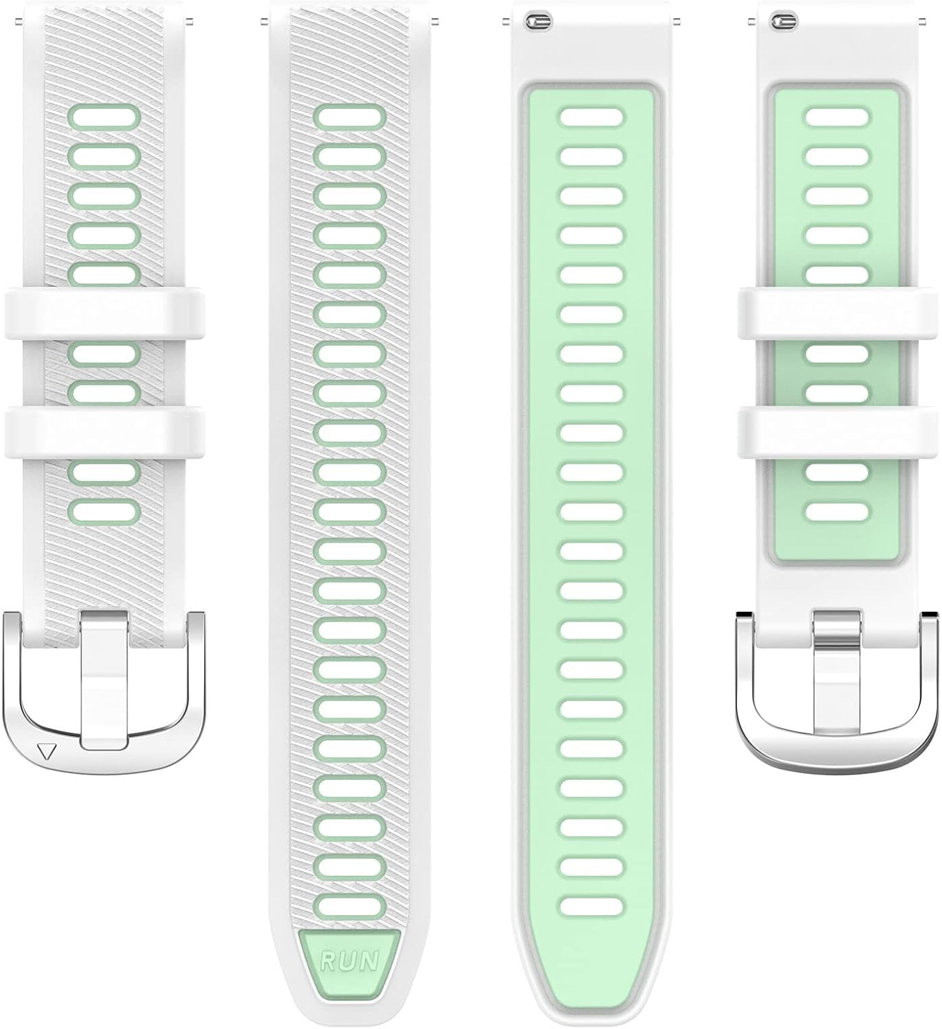 Paquete de 6 correas destinadas a Garmin Vivoactive 4SVivomove 3SForerunner 25S 265SVenu 2SVenu 3S Smartwatch Correa de repuesto de 0.709 in