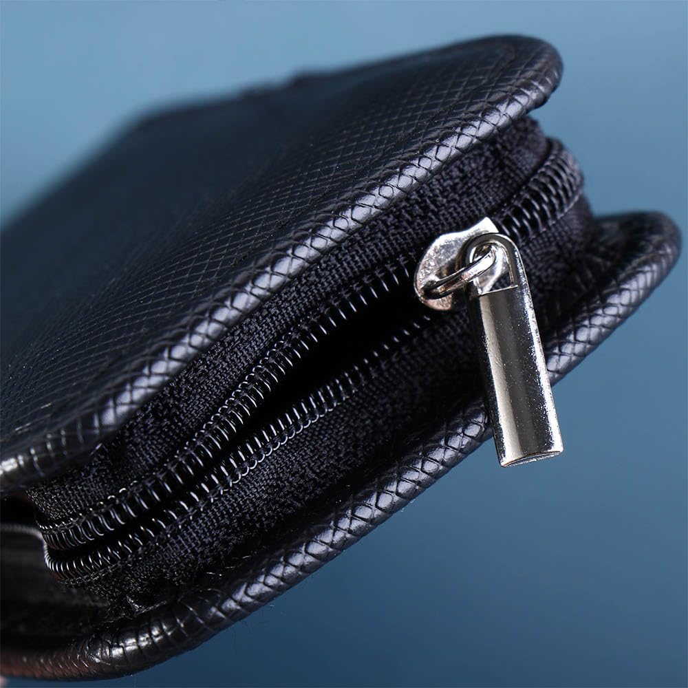 Juego de manicura de 4 piezas6 piezas, herramientas profesionales de uñas con estuche de viaje negro, bolsa con cremallera, tijeras de uñas, juego