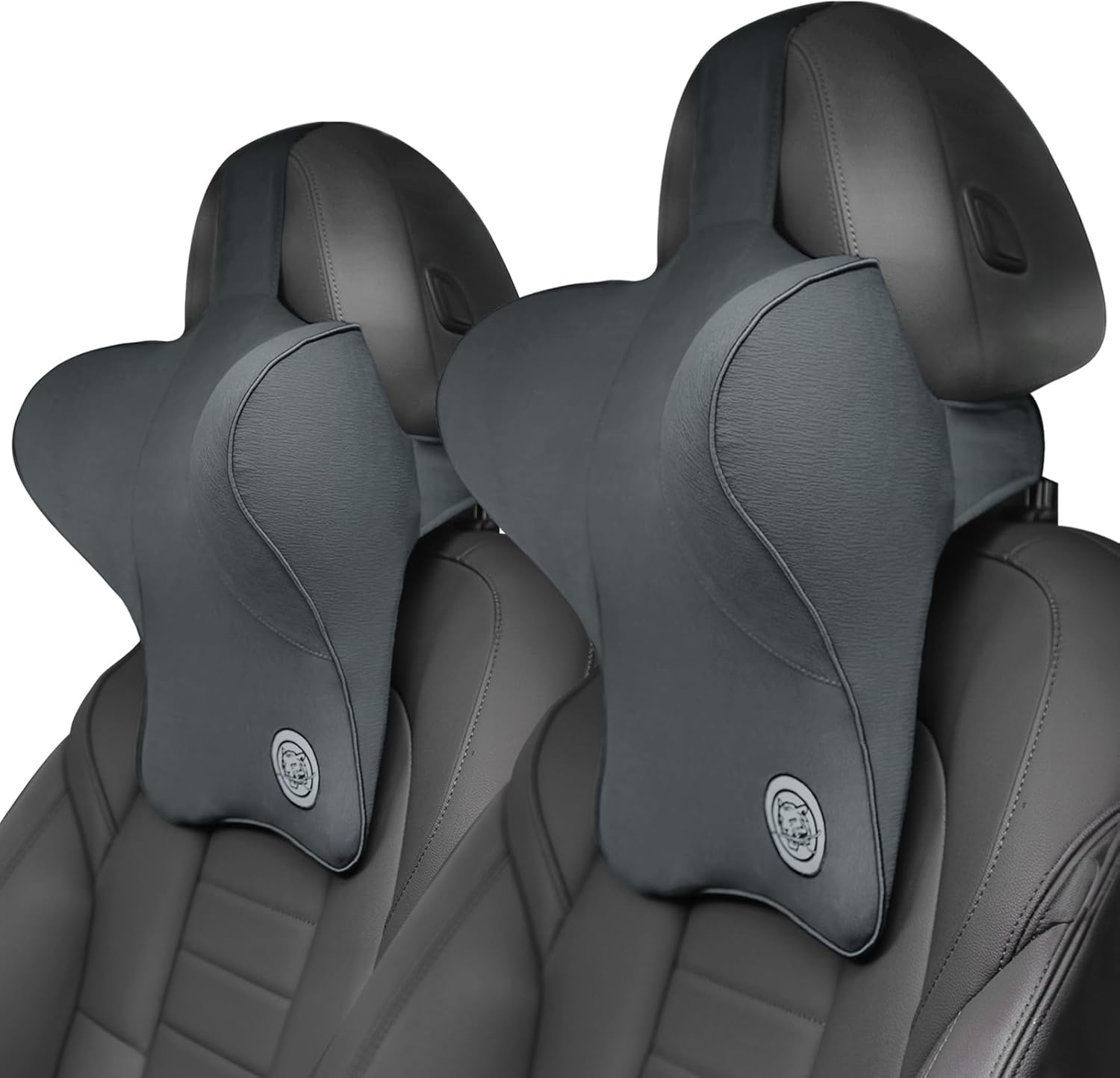 Almohada para el cuello del auto para asiento de conducción, almohada para reposacabezas de automóvil con correa ajustable, almohada de apoyo de