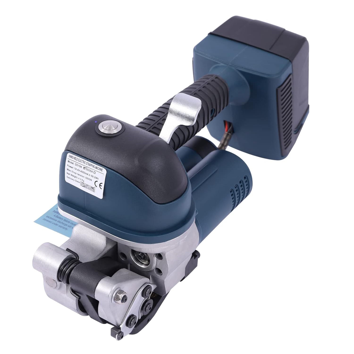 Máquina de flejado eléctrica para correas de polipropileno PET de 0.63 a 0.75 pulgadas, tensor y cortador de herramientas de flejado alimentadas por