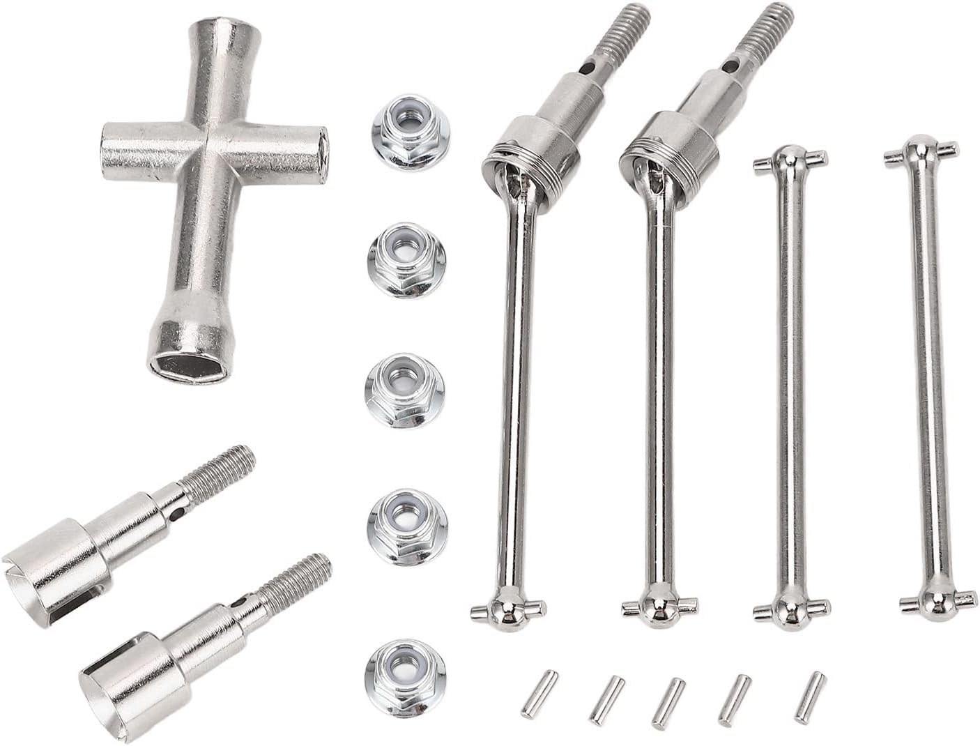 VGEBY Eje de transmisión de coche RC, acero de alta resistencia RC coche delantero trasero Dogbones eje de transmisión para SCY 116 16103 16201