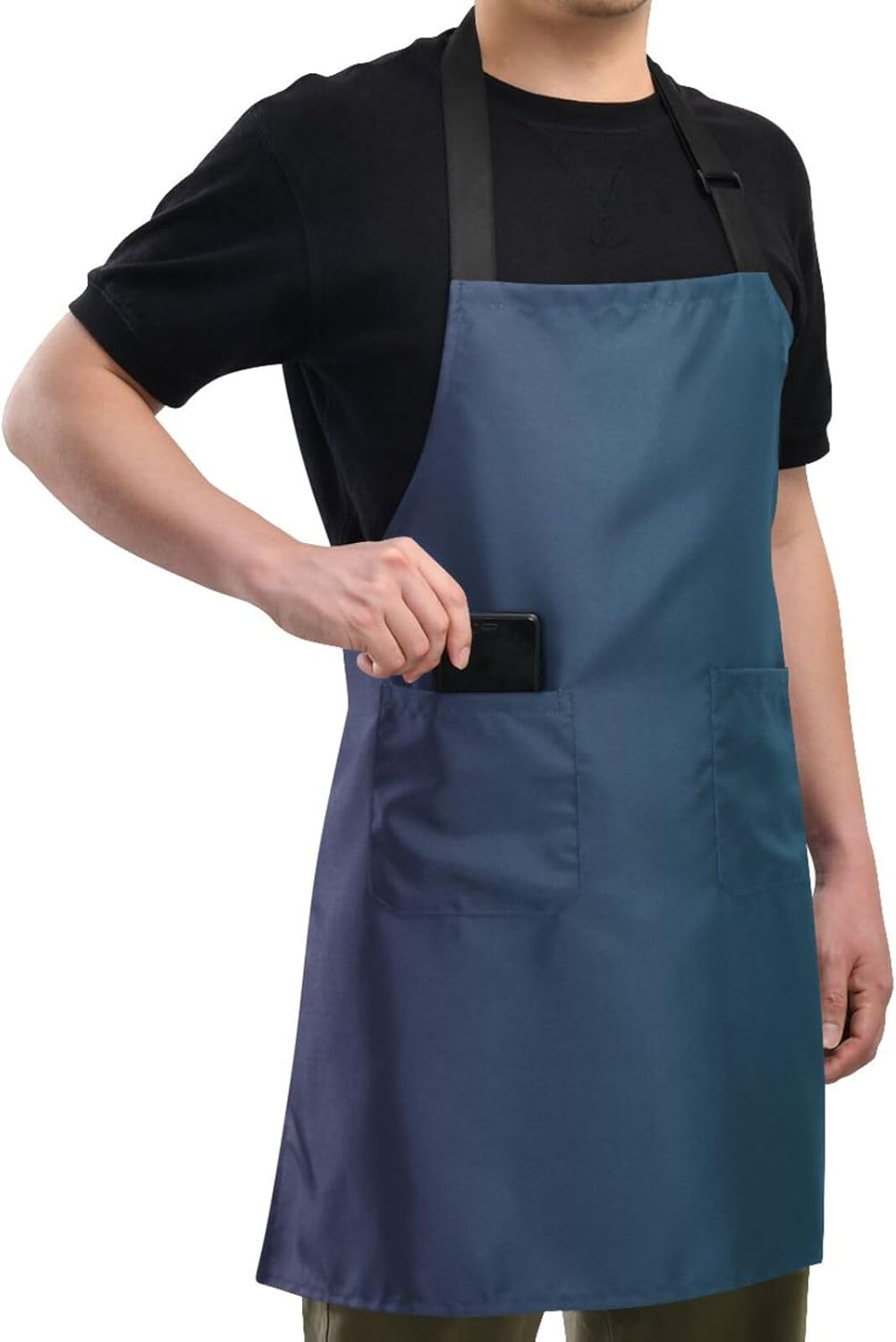 RPLIFE Delantales azules Salvia, delantal impermeable, delantales para hombre, para cocinar, delantal de cocina