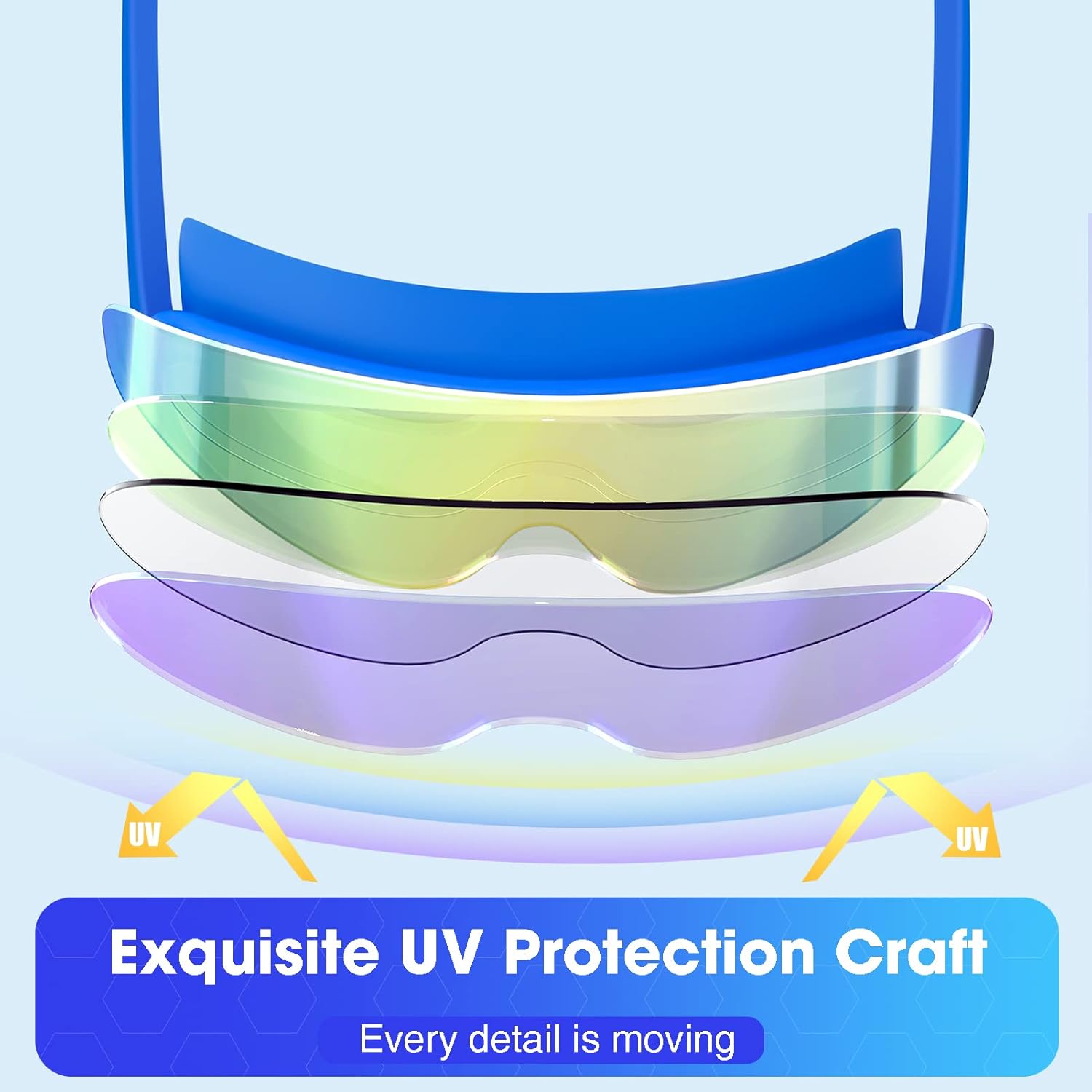 MAMBAOUT Gafas de natación para niños de 6 a 12 años, paquete de 2 gafas sin marco para nadar, antiempañamiento, impermeables, niños y niñas