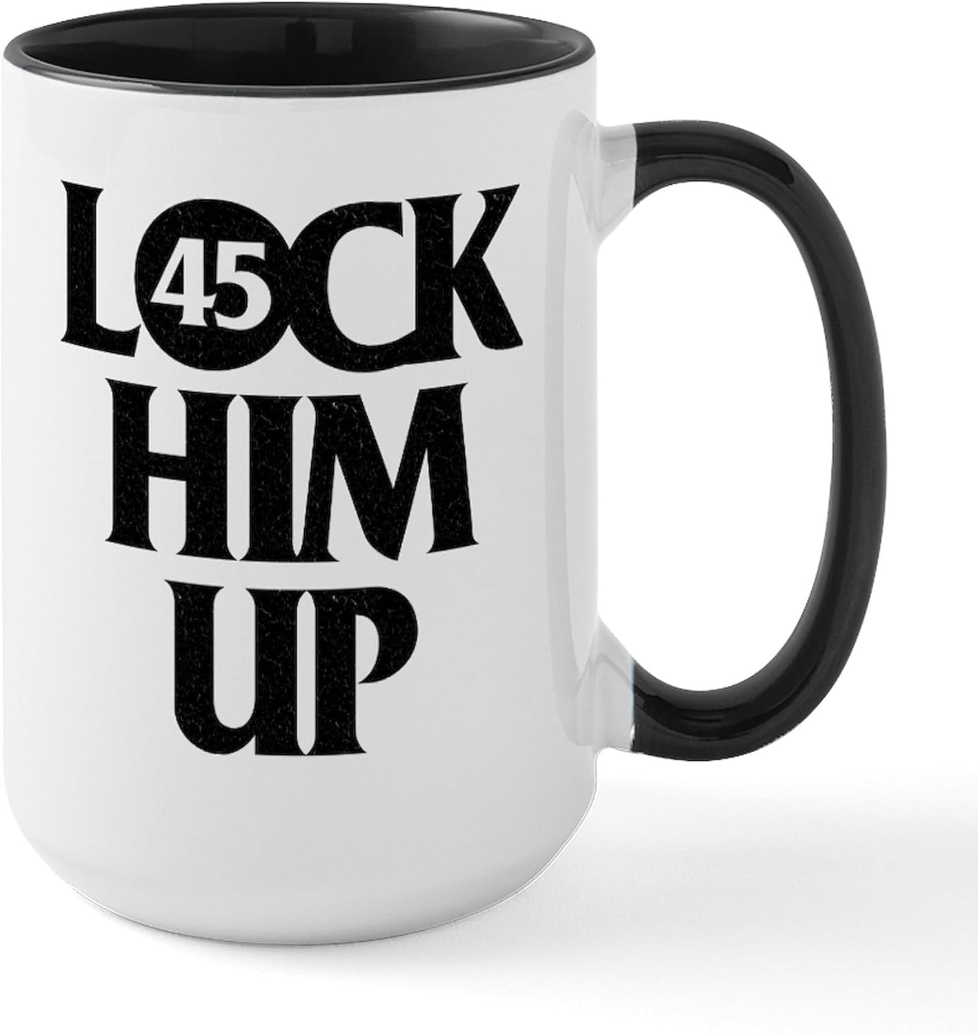 CafePress Lock Him Up – Taza de café de cerámica de 15 oz (15.0 fl oz)