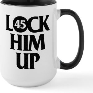 CafePress Lock Him Up – Taza de café de cerámica de 15 oz (15.0 fl oz) CafePress Lock Him Up – Taza de café de cerámica de 15 oz (15.0 fl oz)