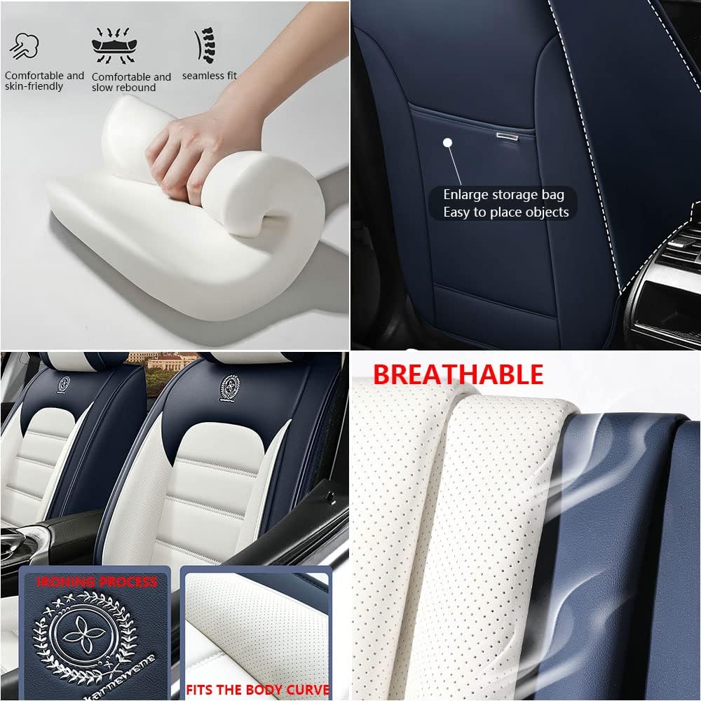 Fundas de asiento de automóvil para Chevrolet Trailblazer EXT 2002-2006, funda de asiento de piel sintética impermeable, suave, transpirable, con